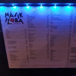 Másik Szoba kávézó és bár Budapest - Étlap/itallap