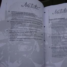 Matula Bistro Budapest - Étlap/itallap