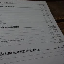 Mazel Tov Budapest - Étlap/itallap