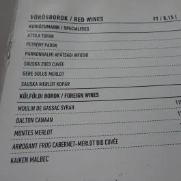 Mazel Tov Budapest - Étlap/itallap