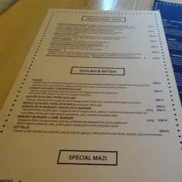 Mazi Greek Kitchen Budapest - Étlap/itallap