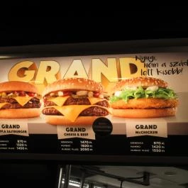 McDonald's, Bábolna - Étlap/itallap