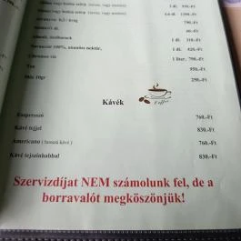MgTels Pizzéria & Kisvendéglő, Budapest - Étlap/itallap