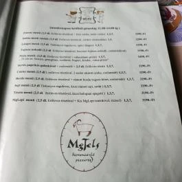 MgTels Pizzéria & Kisvendéglő, Budapest - Étlap/itallap