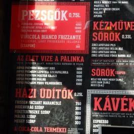 Meatology Budapest - Étlap/itallap