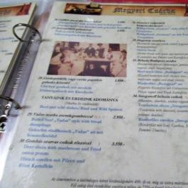 Megyeri Csárda Budapest - Étlap/itallap