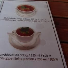 Menta Kávézó & Falatozó, Sarród - Étlap/itallap