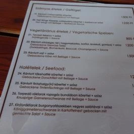 Menta Kávézó & Falatozó, Sarród - Étlap/itallap