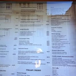 Menta Terasz Budapest - Étlap/itallap