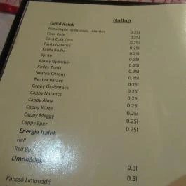 Merlot Látványpince Szendrőlád - Étlap/itallap