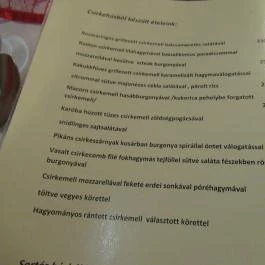 Merlot Látványpince Szendrőlád - Étlap/itallap