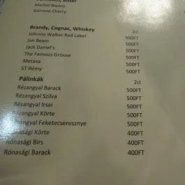 Merlot Látványpince Szendrőlád - Étlap/itallap