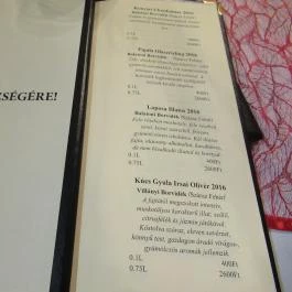 Merlot Látványpince Szendrőlád - Étlap/itallap