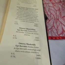 Merlot Látványpince Szendrőlád - Étlap/itallap