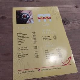 Micra Café Budapest - Étlap/itallap