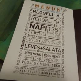 Miksa Cafe, Budapest - Étlap/itallap