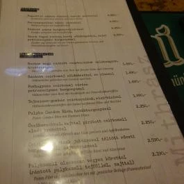 Mithrasz Vendéglő, Fertőrákos - Étlap/itallap