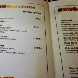 Mix-R Pizza - Zugló Budapest - Étlap/itallap