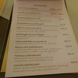 Mon Amie Kávézó, Cukrászda & Borbár Budapest - Étlap/itallap