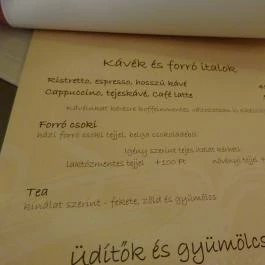Mon Amie Kávézó, Cukrászda & Borbár Budapest - Étlap/itallap