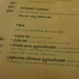 Mon Amie Kávézó, Cukrászda & Borbár Budapest - Étlap/itallap