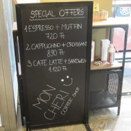 Mon Chéri Coffee Shop Budapest - Étlap/itallap