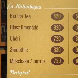 Mon Chéri Coffee Shop Budapest - Étlap/itallap