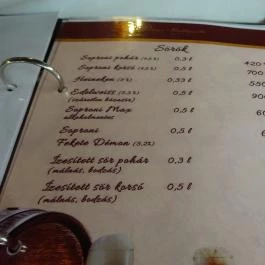Habsburg Étterem Bikal - Étlap/itallap