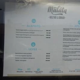 Maláta Bisztró & Sörbár Pécs - Étlap/itallap