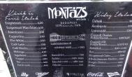 Montázs Art Café Budapest - Étlap/itallap