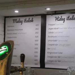 Montázs Art Café Budapest - Étlap/itallap