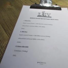 Monyo Grand Budapest - Étlap/itallap