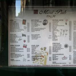 Móri Pub, Budapest - Étlap/itallap