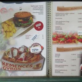 Mustafa Gyros, Siófok - Étlap/itallap