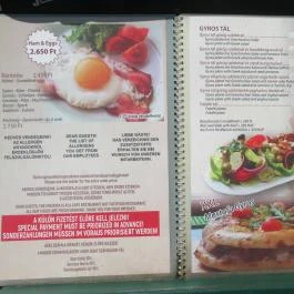 Mustafa Gyros, Siófok - Étlap/itallap