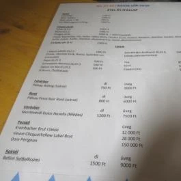 Na, ez az! - Bajor Sör Shop - Lövőház utca Budapest - Étlap/itallap