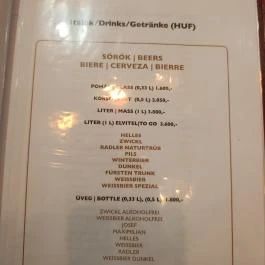 Na ez az! - Bavarian Beer Shop Molnár Budapest - Étlap/itallap