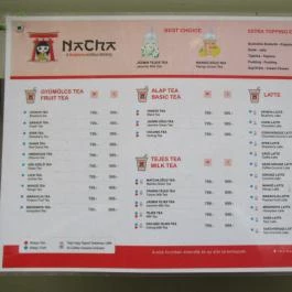 NaCha Bubble Tea Budapest - Étlap/itallap