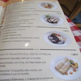 Nagy Fatál Konyhája Budapest - Étlap/itallap