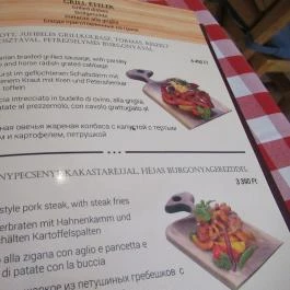 Nagy Fatál Konyhája Budapest - Étlap/itallap