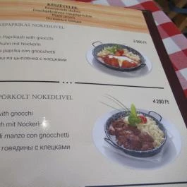 Nagy Fatál Konyhája Budapest - Étlap/itallap