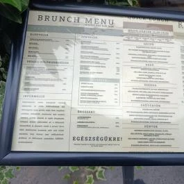 Nándori Brunch & Bistro, Budapest - Étlap/itallap
