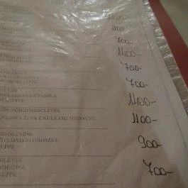 Napfény Kert Étterem, Miskolctapolca - Étlap/itallap