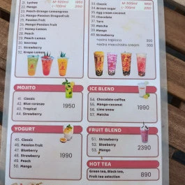 Napoly Vietnamese Coffee & Milk Tea Budapest - Étlap/itallap