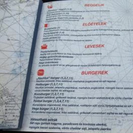 Nautilus Hajós Bár, Esztergom - Étlap/itallap