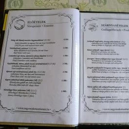 Négy Muskétás Étterem-Söröző Budapest - Étlap/itallap