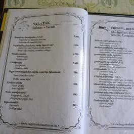 Négy Muskétás Étterem-Söröző Budapest - Étlap/itallap