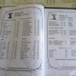 Négy Muskétás Étterem-Söröző Budapest - Étlap/itallap