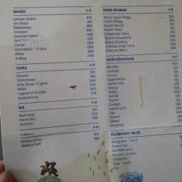 Nemdebár Budapest - Étlap/itallap