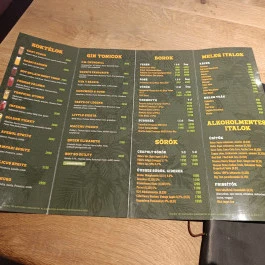 Neverland Bar Escape Room Pizzeria, Budapest - Étlap/itallap